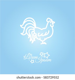 Web line icon. Cock