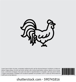 Web line icon. Cock