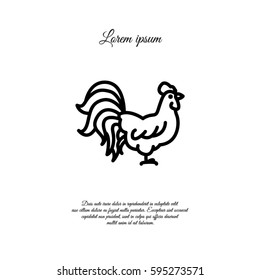 Web line icon. Cock