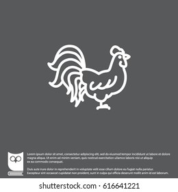 Web line icon. Cock