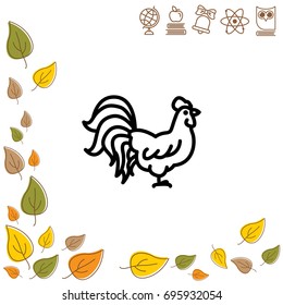 Web line icon. Cock