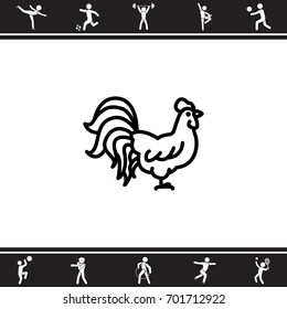 Web line icon. Cock