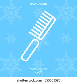 Web line icon. Comb