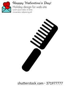 Web line icon. Comb