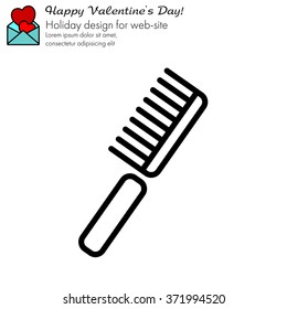 Web line icon. Comb