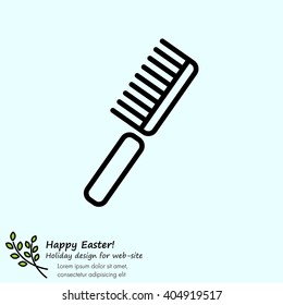 Web line icon. Comb