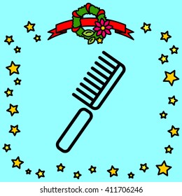 Web line icon. Comb