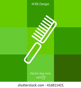 Web line icon. Comb