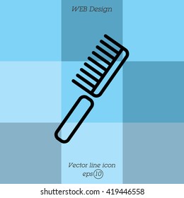 Web line icon. Comb