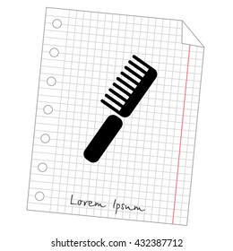 Web line icon. Comb