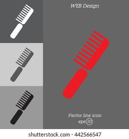 Web line icon. Comb