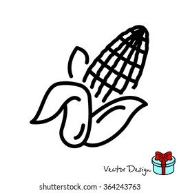 Web line icon. Corn