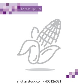 Web line icon. Corn