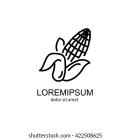 Web line icon. Corn