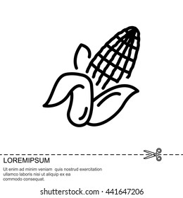 Web line icon. Corn