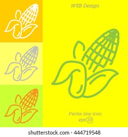 Web line icon. Corn
