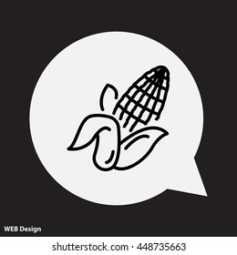 Web line icon. Corn