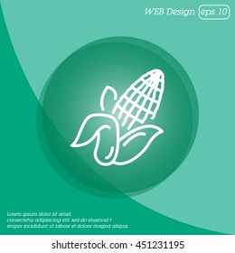 Web line icon. Corn