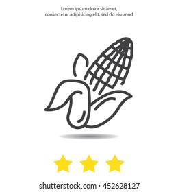 Web line icon. Corn