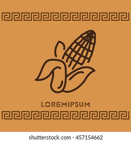 Web line icon. Corn