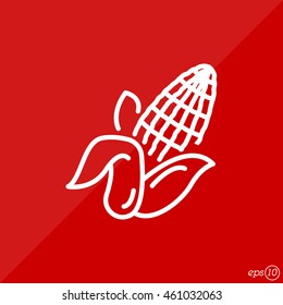Web line icon. Corn