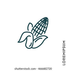 Web line icon. Corn