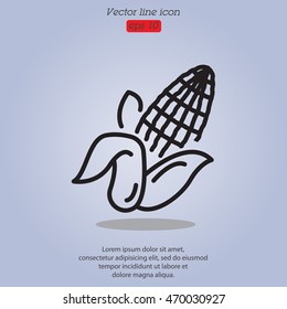 Web line icon. Corn