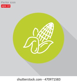 Web line icon. Corn