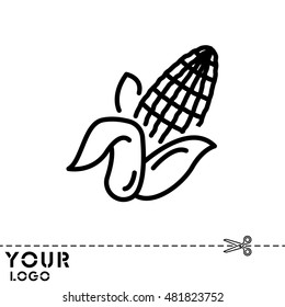 Web line icon. Corn