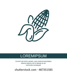 Web line icon. Corn
