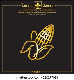 Web line icon. Corn