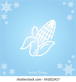 Web line icon. Corn