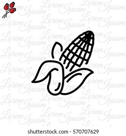 Web line icon. Corn