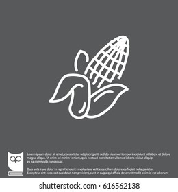 Web line icon. Corn