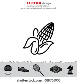 Web line icon. Corn