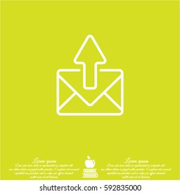 Web line icon. Cost of communications (envelope and coins), message
