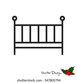 Web line icon. Crib