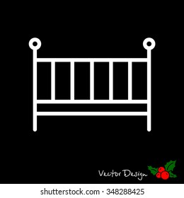 Web line icon. Crib