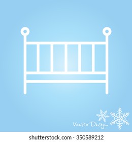 Web line icon. Crib