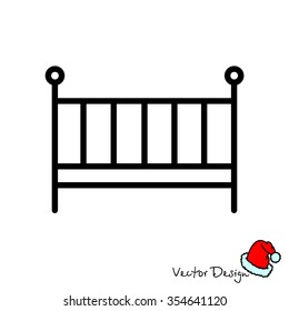 Web line icon. Crib