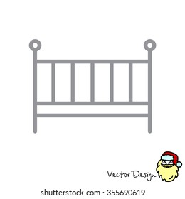 Web line icon. Crib
