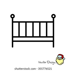Web line icon. Crib
