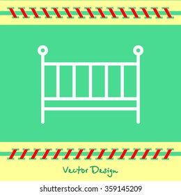 Web line icon. Crib