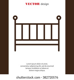 Web line icon. Crib