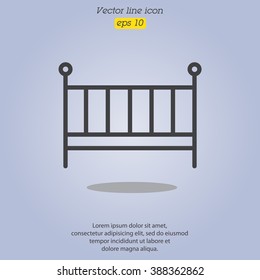 Web line icon. Crib