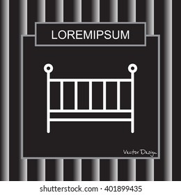 Web line icon. Crib
