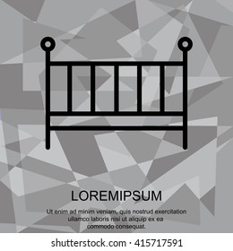 Web line icon. Crib