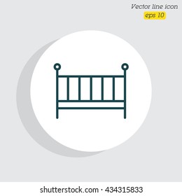 Web line icon. Crib