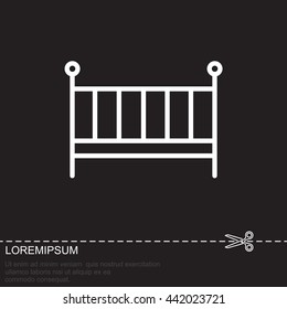 Web line icon. Crib