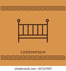 Web line icon. Crib